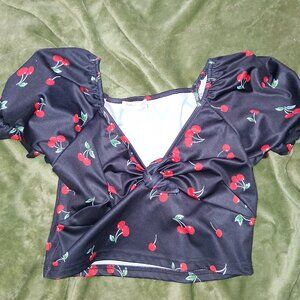 Romwe M cherry shirt